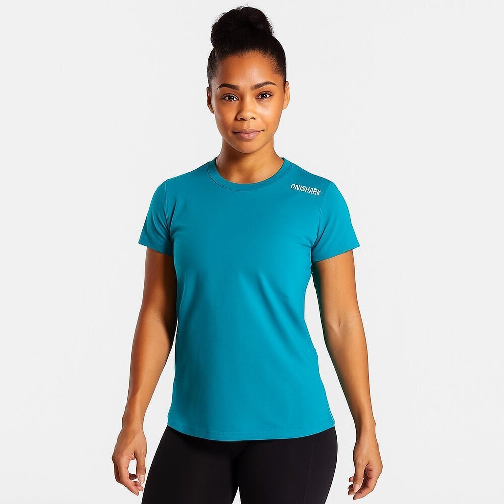 Gymshark T-Shirt Blue Short Sleeve Crew Neck Women’s Small Activewear Stretch